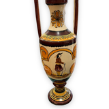 Amphora vase in quimper earthenware