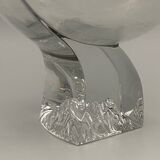 Ice bucket silver metal crystal block 1970