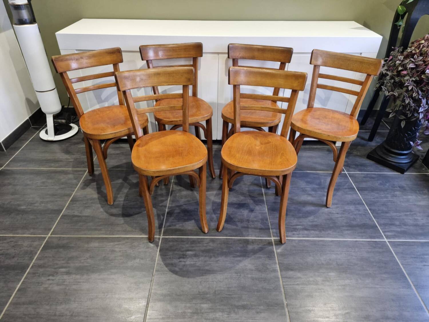 6 Baumann bistro chairs, 1960s