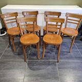 6 Baumann bistro chairs, 1960s