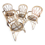 Set of 4 rattan chairs