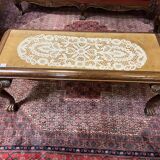 Solid wood and glass table