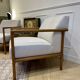 Pair of vintage wooden armchairs
