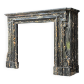 Louis XIV style fireplace in Portor marble, circa 1880.