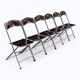 6 folding chairs in smoked Plexiglas and chrome metal, Chaisor 1970