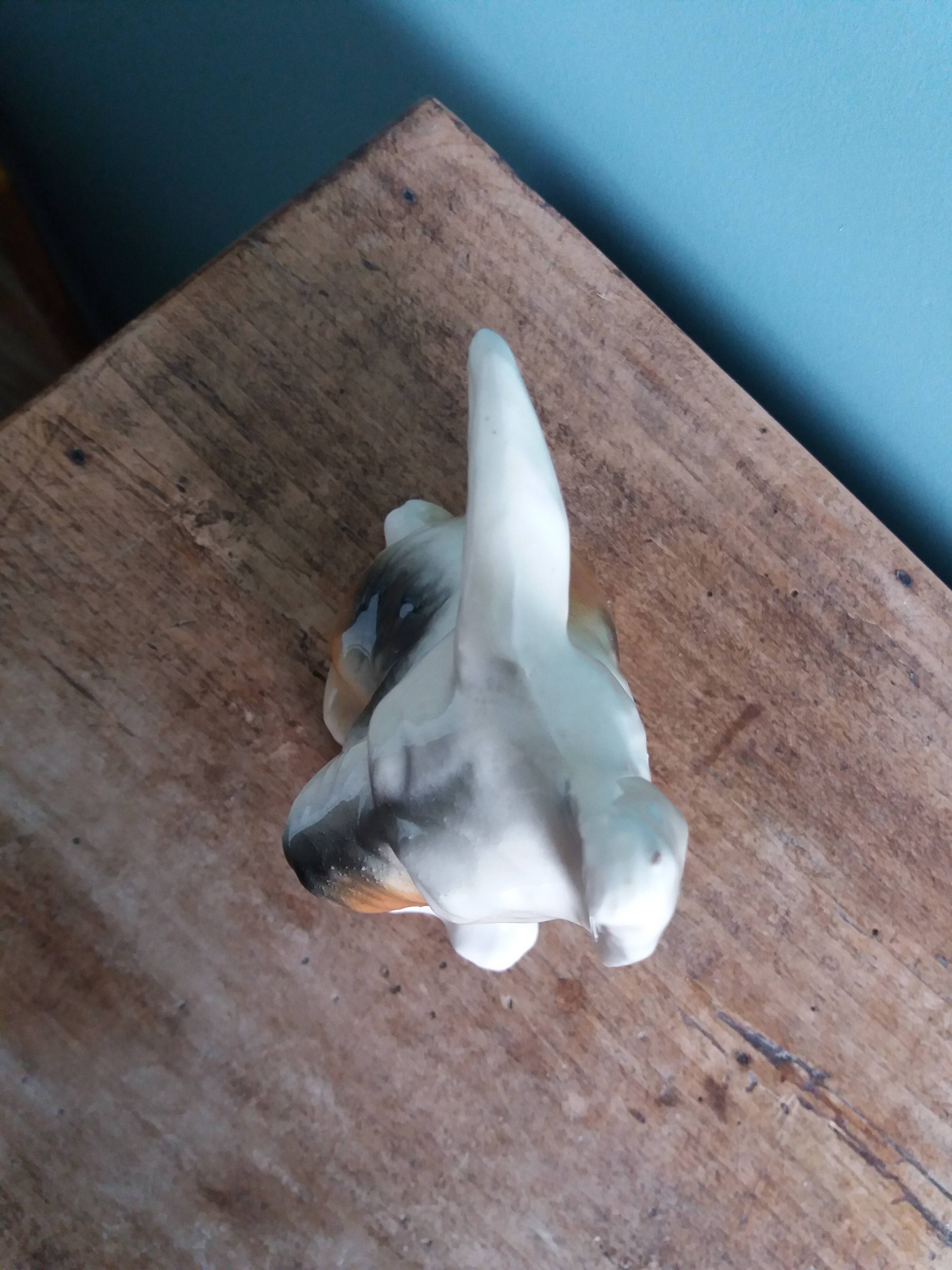 Dog signed Desvres Gabriel Fourmaintraux early 20th century