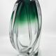 Vintage Val St Lambert green blown glass ovoid vase, Belgium