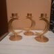 Set of 3 golden candlesticks created by Édouard Rambaud