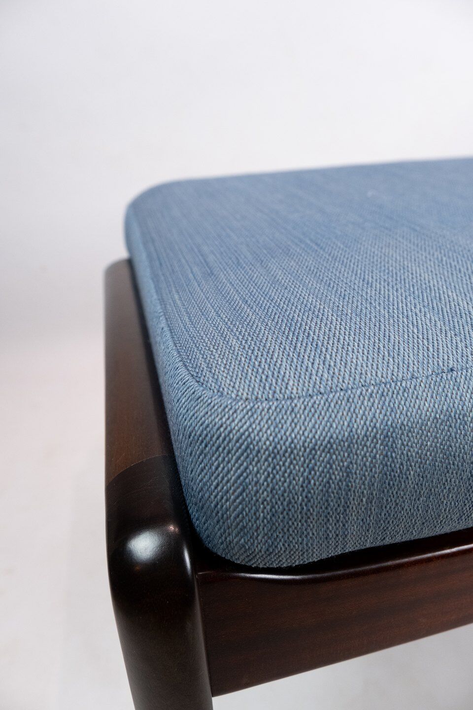 Stool in mahogany designed by Ole Wanscher and manufactured by P. Jeppesen.