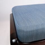 Stool in mahogany designed by Ole Wanscher and manufactured by P. Jeppesen.