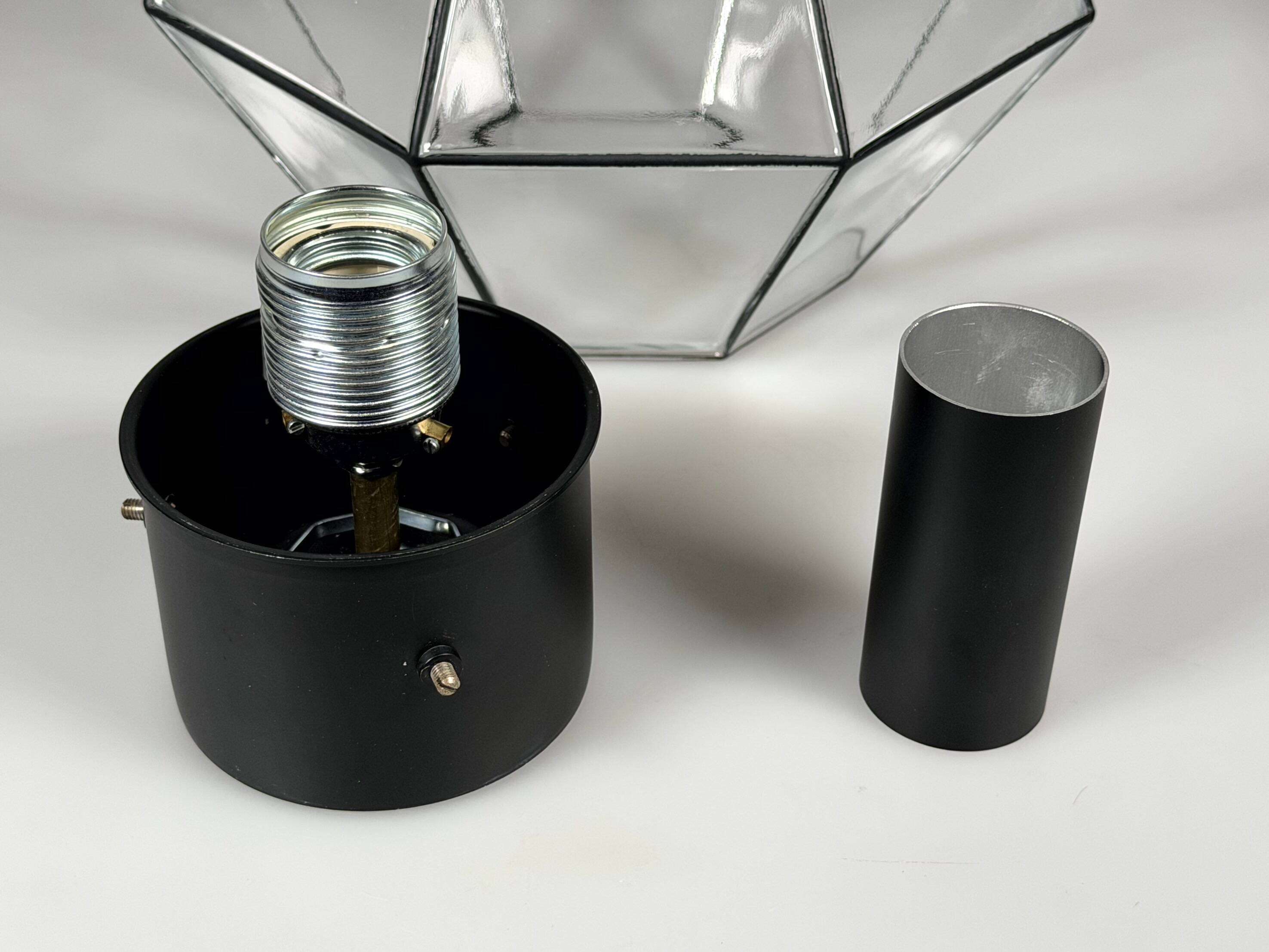 1960s 1970s Ceiling Lamp by Glashütte Limburg Germany Space Age Design