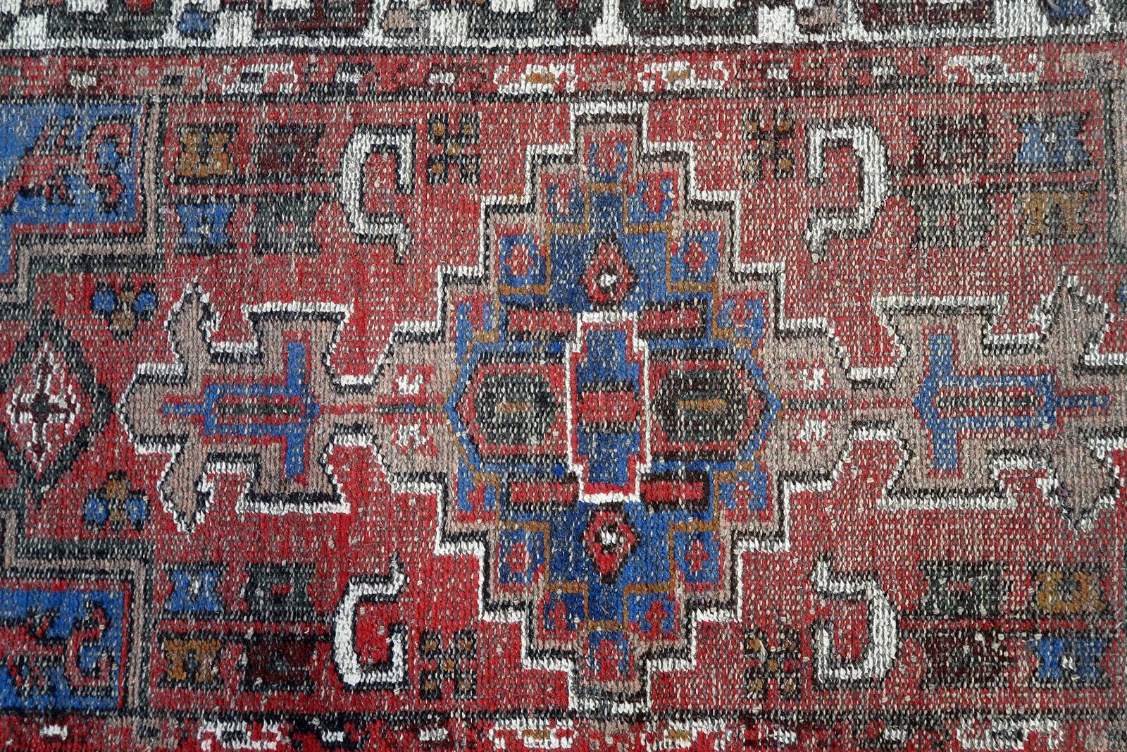 Tapis Hamadan vintage fait main en laine – 101 x 197 cm - 1C1042