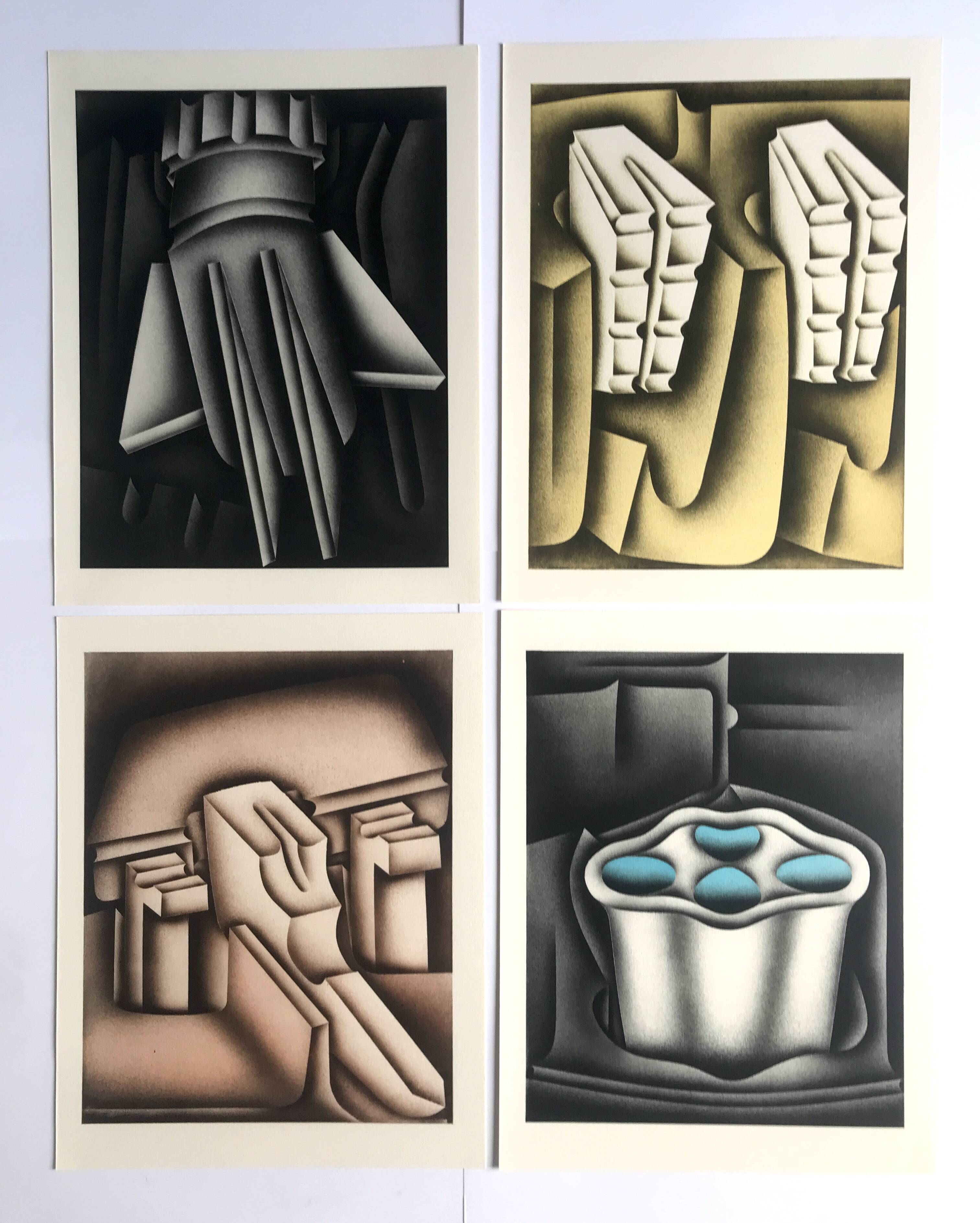 Set of 4 original lithographs by Jacques Poli, 1978. The Fire x 4.