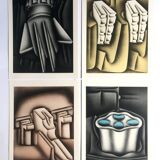 Set of 4 original lithographs by Jacques Poli, 1978. The Fire x 4.