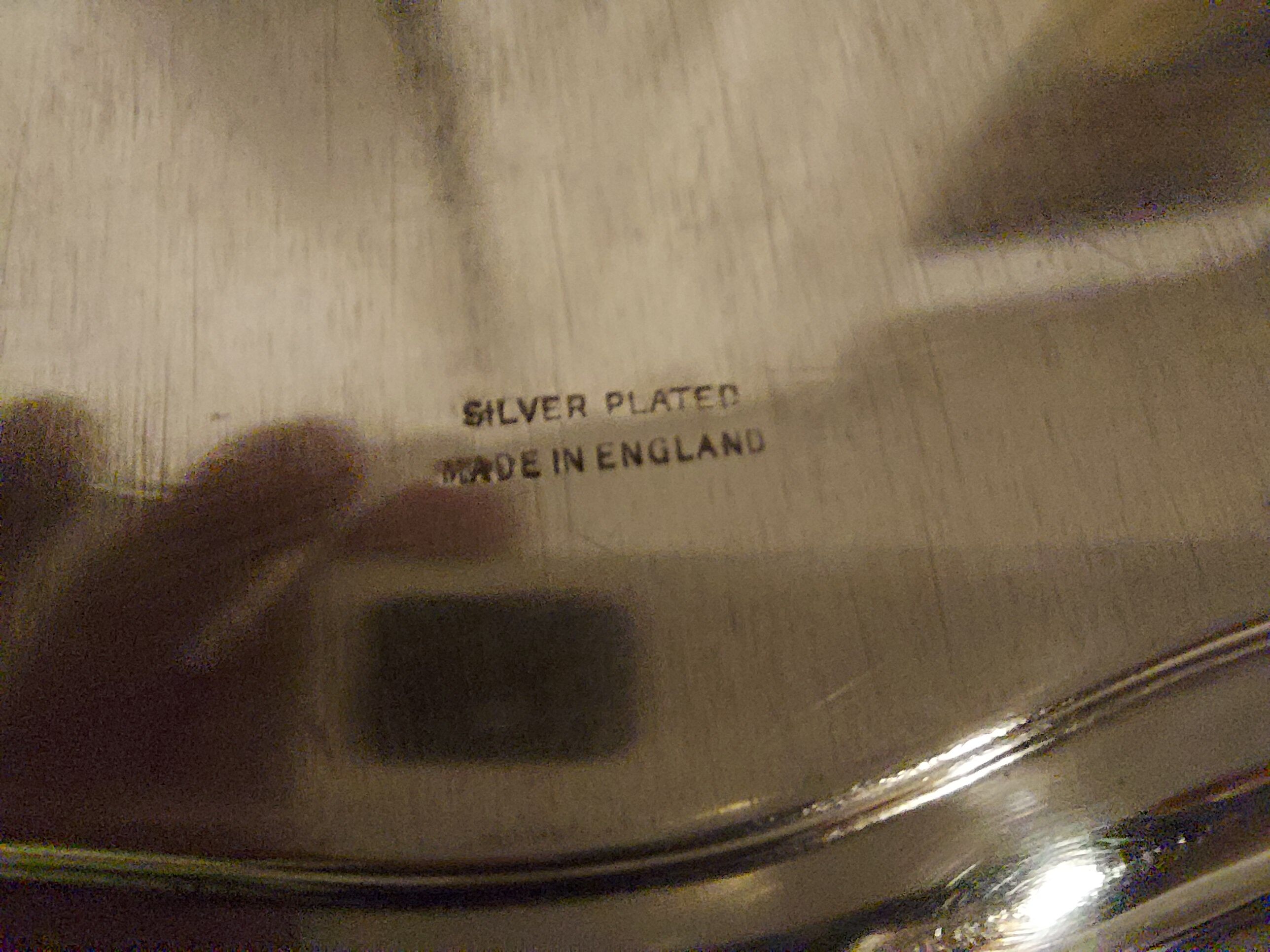Large english silver metal tray
