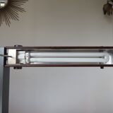 Minimalist teak and metal desk lamp, germany 2000s