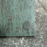 Vintage design coffee table in glass and bronze Vvv Valenti