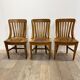 3 administration chairs in solid oak