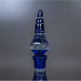 Cobalt crystal carafe