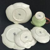 Carlton ware set plates green foxglove