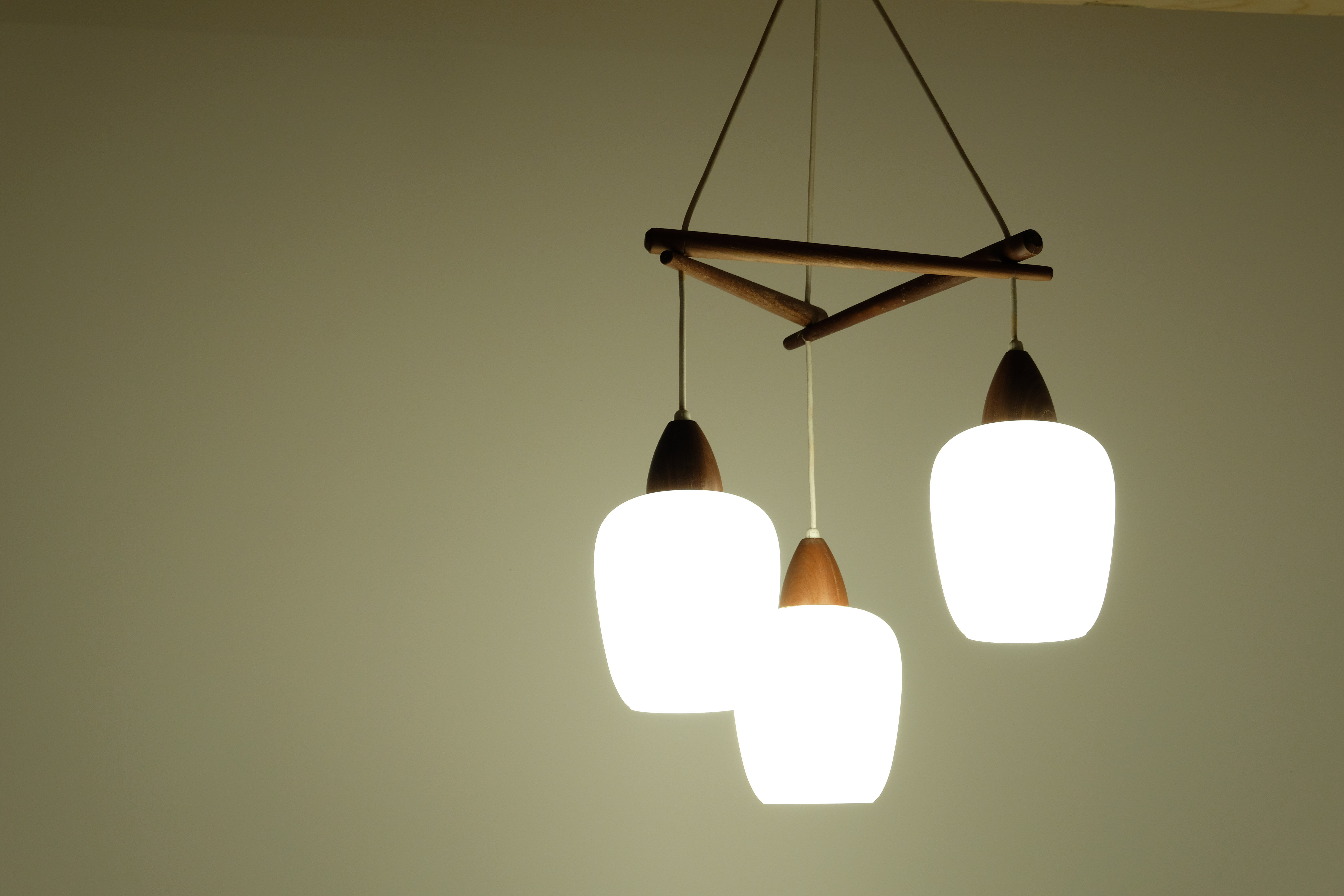 Scandinavian teak suspension 1960's