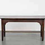 Antique English oak dining table from the 18th century for 4 to 6 people