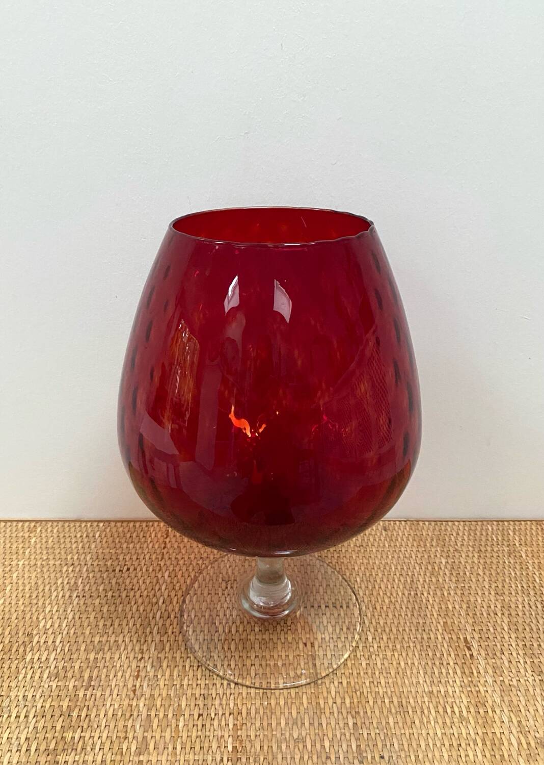 Large coupe vase from Empoli, Italy - 1950s