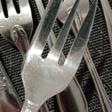 10 cake forks silver metal Ercuis model lauriers dessert forks