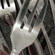 10 cake forks silver metal Ercuis model lauriers dessert forks