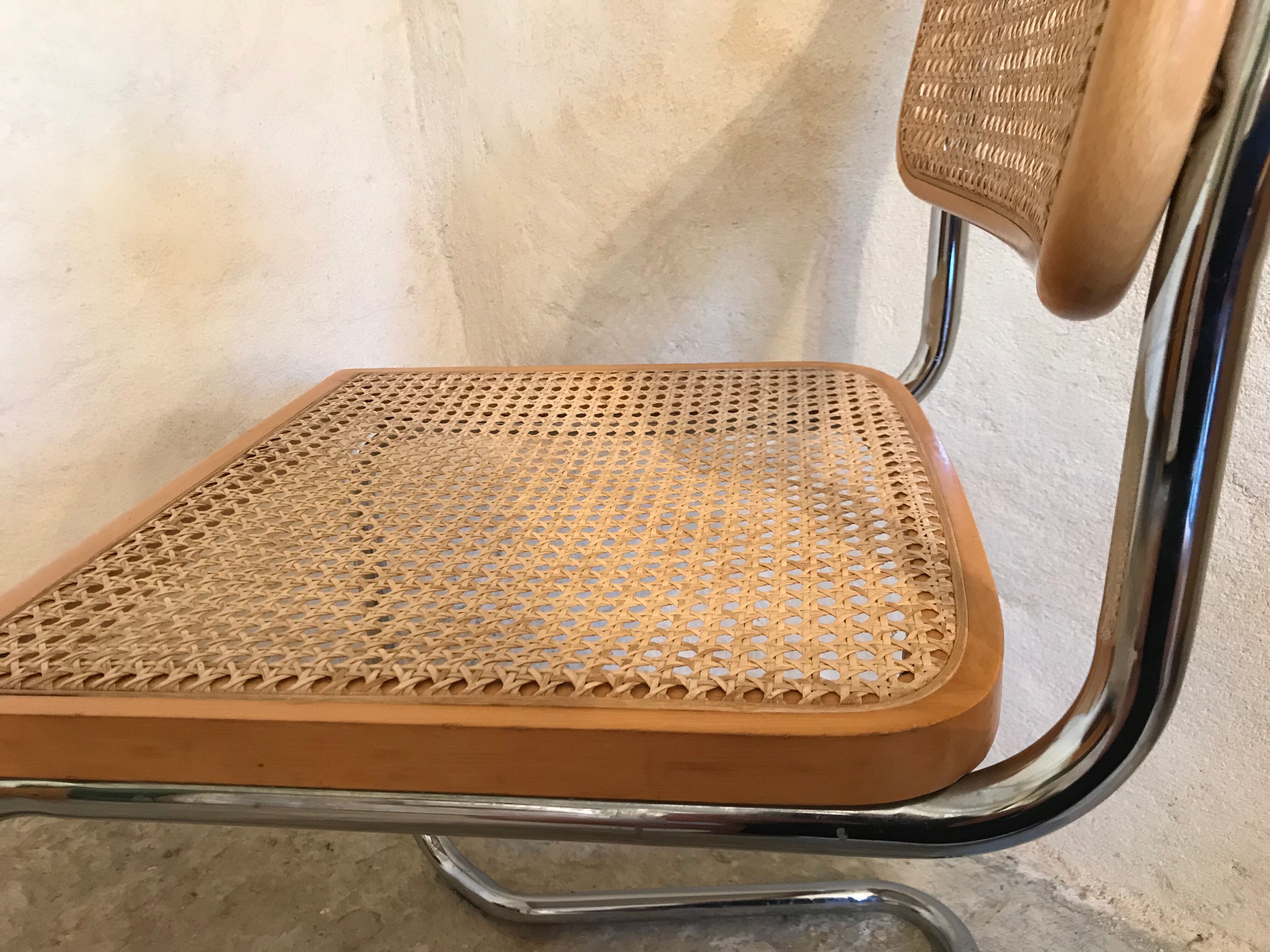 Vintage cantilever chair and chrome cantilever base