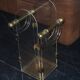 Umbrella stand in brass and clear lucite / plexiglass, 1960s