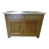 Buffet en bois massif plateau en zinc