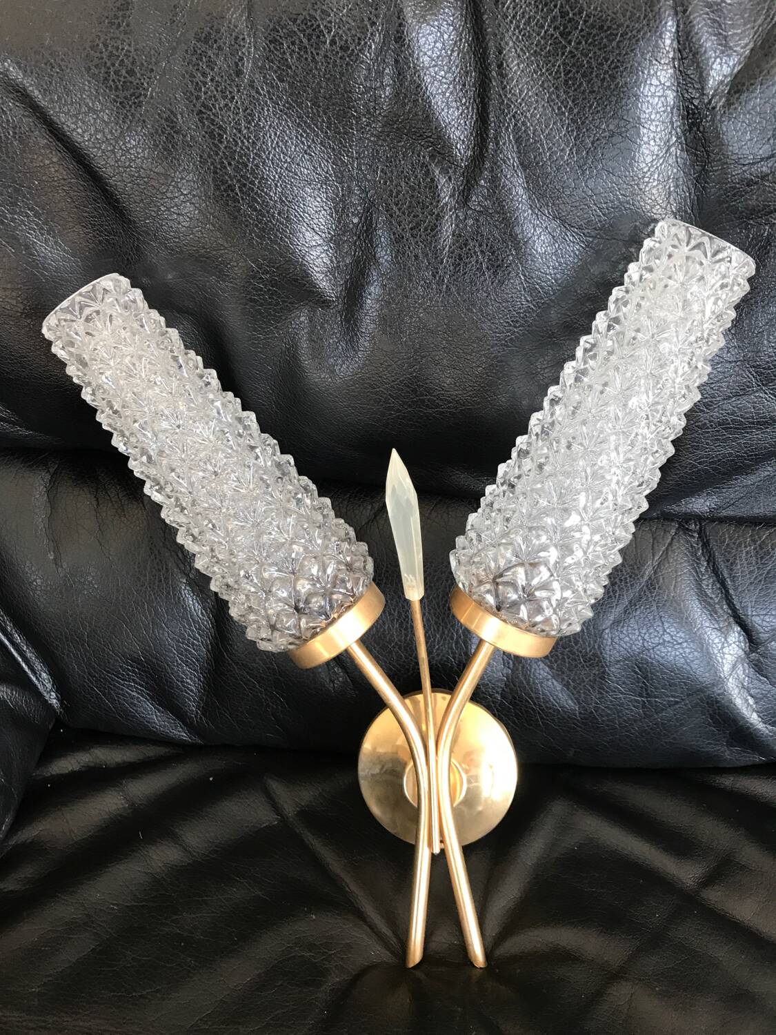 Pair of 70s tulip wall lights