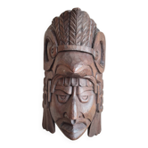 Carved wooden wall mask – Native American spirit – decorative piece vi