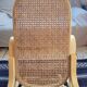 Rocking-chair en bois courbé et cannage