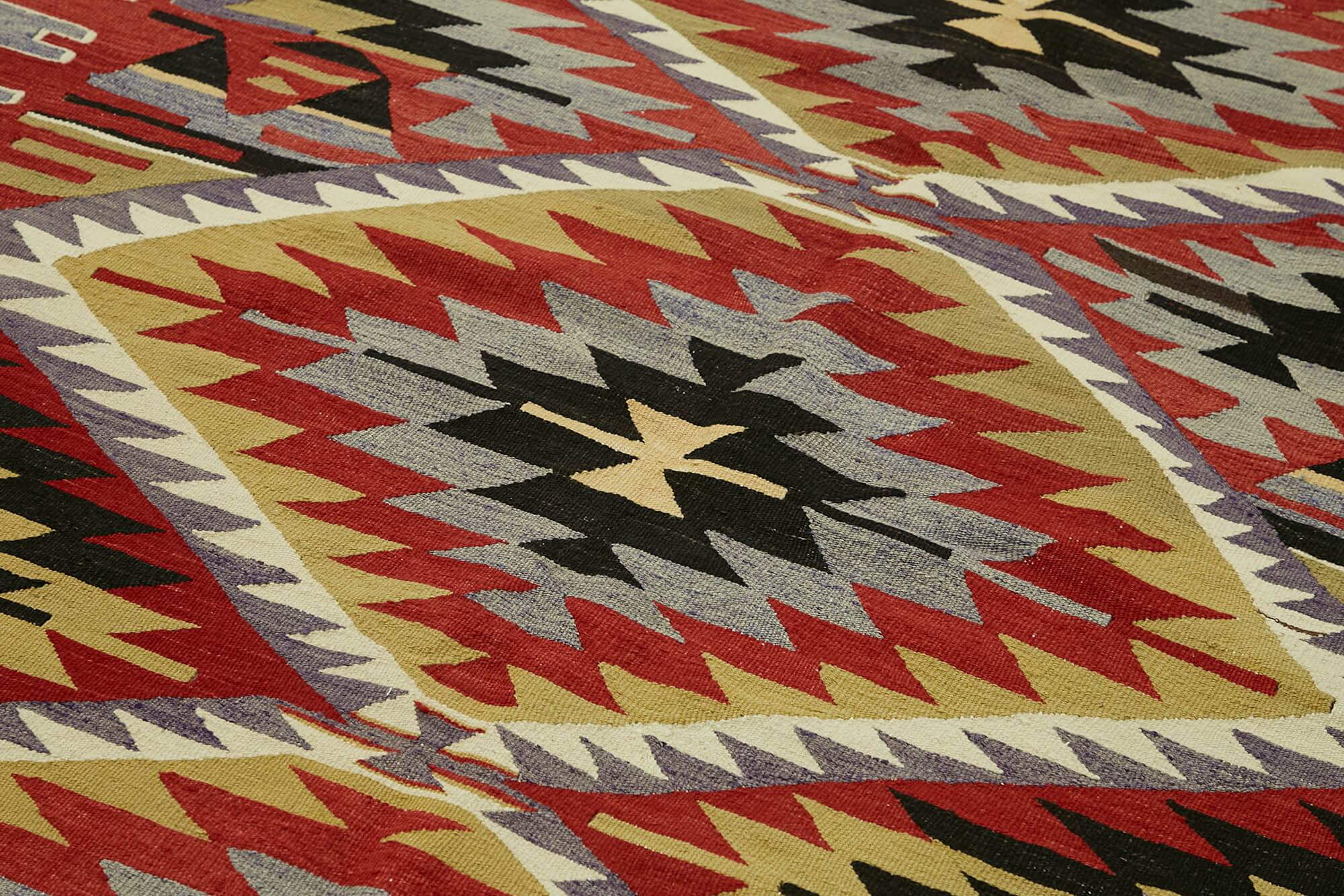 Turkish Handmade Vintage Anatolian Kilim 150 cm x 297 cm