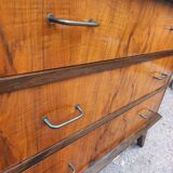 Commode en palissandre avec pieds compas