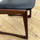 Chaise en teck rembourrée, années 1960