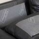 Black leather mid century 2,5 seater sofa