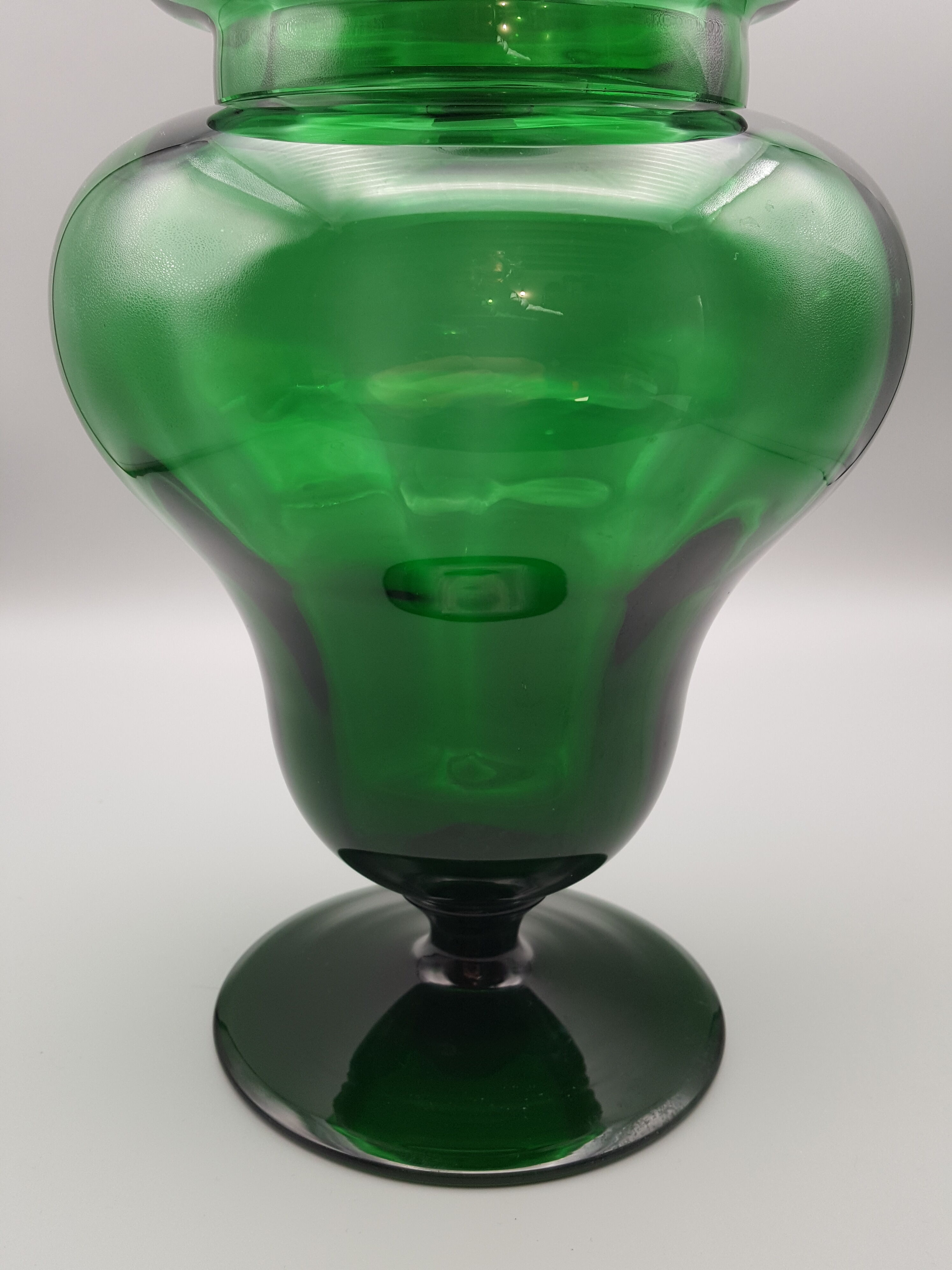 Old candy glass blown 35 cm high