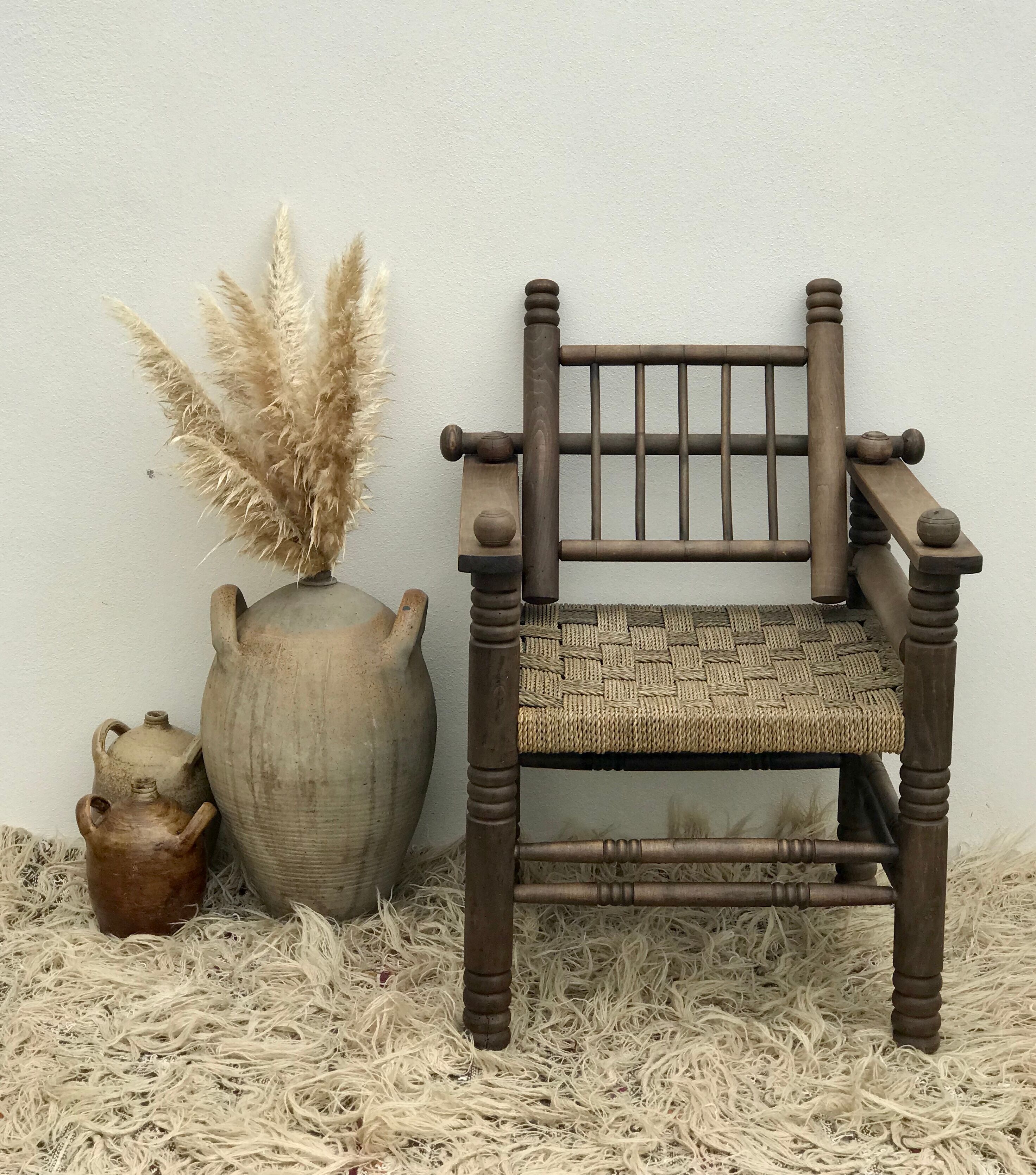 Fauteuil ancien corde