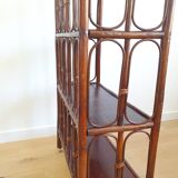 Rattan library shelf