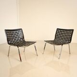 Pair of "Net" lounge armchairs by Giancarlo Vegni for Fasem 80's