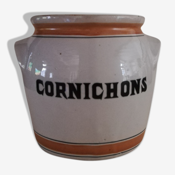 Pot à cornichons en grès Digoin