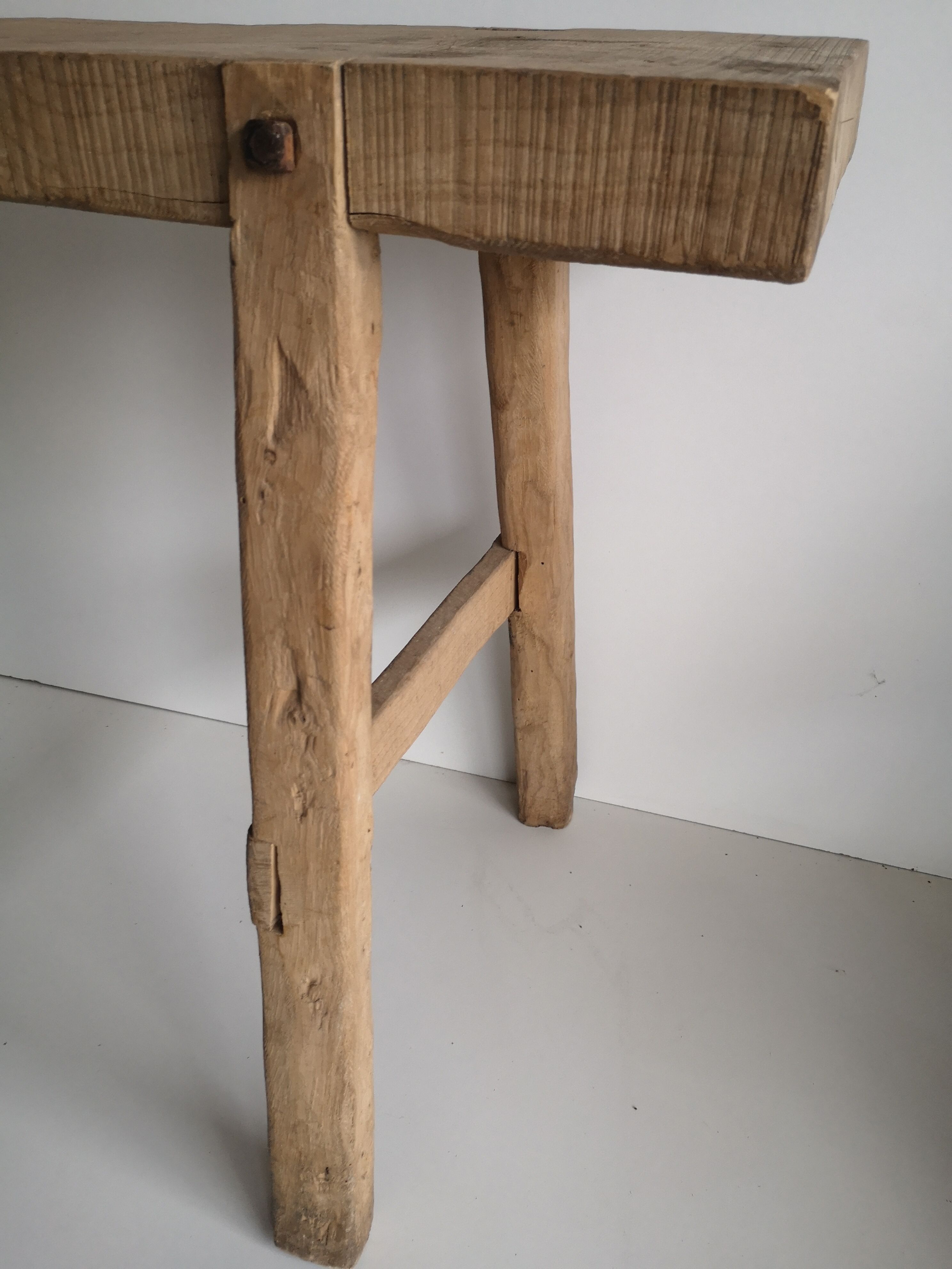 Industrial wood console