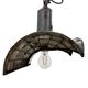 Vintage industrial mirrored pendant light by Esla