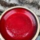 Vintage red vase germany year 70 fat lava floral decoration 70s