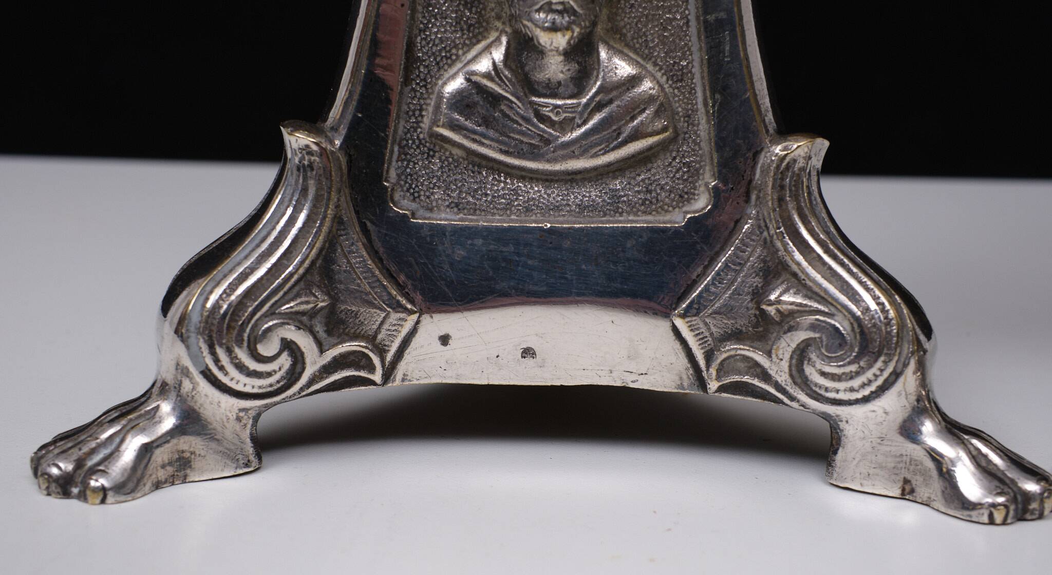 Antique Silver plated France church candle sticks 1850s