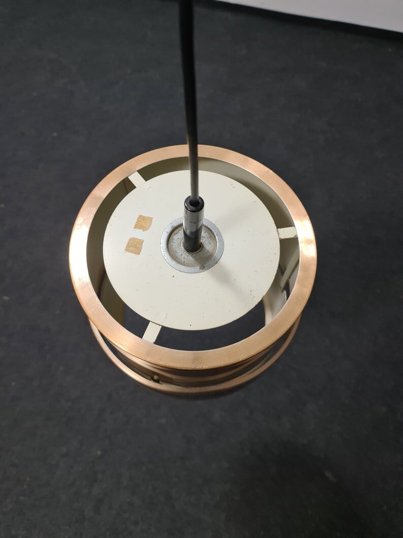 Suspension vintage Doria couleur cuivre