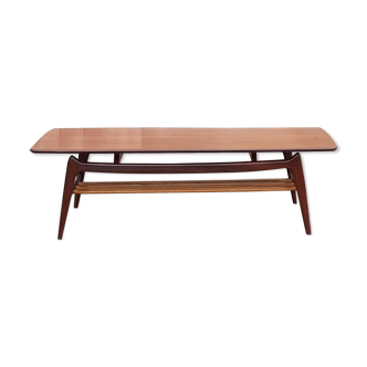 Teak coffee table by Louis van Teeffelen for WéBé, 1950s